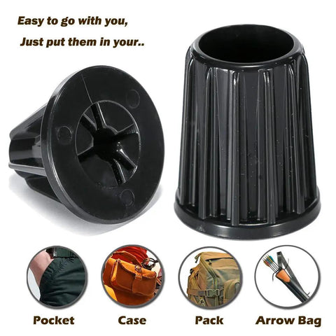 4-Piece Archery Broadhead Wrench Set With Finger Protection Tools, durable plastic, shown with carrying options