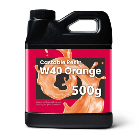Hella Detailed Castable Resin For 3D Printing Jewelry Molds Zero Ash Uv Cure Formula With Clean Burnout Super Slick Detail Capture For High End Lcd Printers Total Winner For Wax Replacement Projects Bright Orange 500G Jug