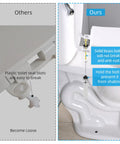 Comparison of plastic vs Universal Toilet Seat Bolts Kit, 2 Pack, Heavy Duty Solid Brass With Extra Long Stainless Downlock Nuts installation