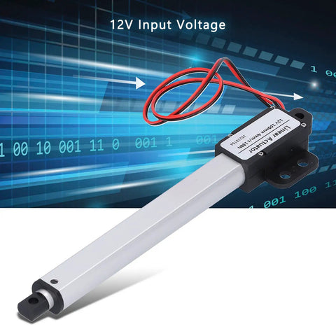 Low Key Whisper Quiet 12V 100Mm Stroke Electric Push Rod Actuator for furniture with red wires, low noise operation