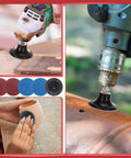 200 Pieces 2 Inch Sanding Discs 80 Grit For Die Grinder, Sweet For Surface Prep, shown in use for rust and paint removal