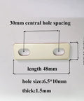 Badass 16 Pack LiFePo4 Bus Bars Nickel Plated Copper Heavy Duty Straps For Lithium Cells with dimensions and hole specifications
