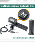 Upgraded 48V Ebike Speedometer Throttle With M Key Integrated Display For Soleil 01 Electric Dirt Bike Replacement