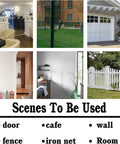 Collage of indoor and outdoor scenes including a cafe, fence, and room, indicating diverse application settings.