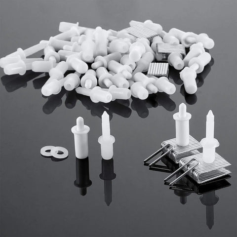 All In One Plantation Shutter Repair Kit With 85 Pieces Sturdy Shutter Louvers Staples Repair Pins Spring Pins Collar Pins Mixed Sizes displayed