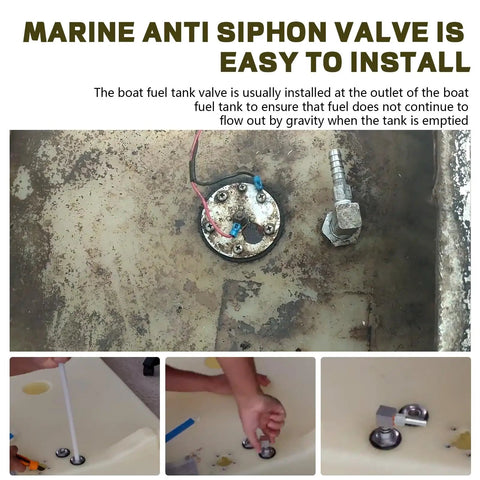 Marine Anti Siphon Valve Replacement Kit for Boat Fuel Tank Pickup Line Prevents Fuel Theft and Spillage installation process.