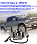 Heavy Duty Front Wheel Hub Bearing Assembly With ABS For Ram 1500 2006 2007 2008 2009 4 Wheel ABS Compatible 5 Stud Front