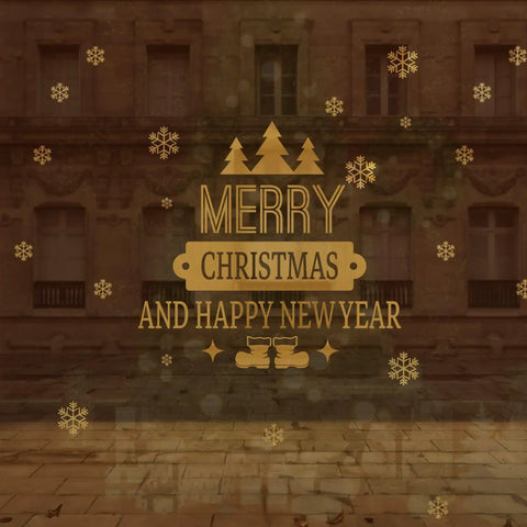 Gold Stainless Steel Look Peel And Stick Wallpaper Self Adhesive Cleanable Removable Christmas design on building facade