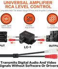 Universal Amplifier RCA Level Control for audio systems, flexible adjustment, stable signal transmission, model LC-1.