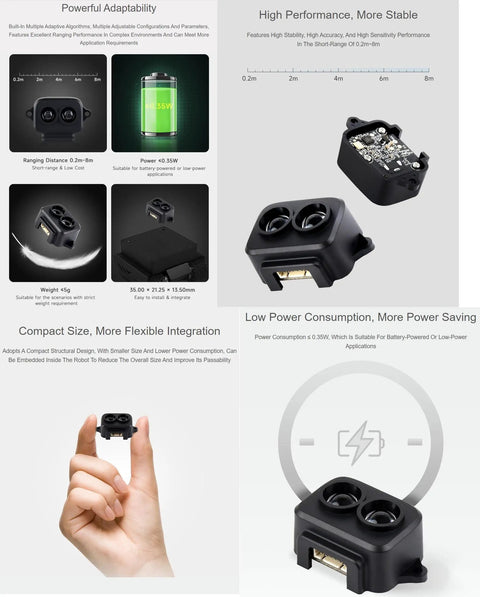 Compact LiDAR Ranging Sensor With 8m Range Low Power Draw Plug And Play Easy To Integrate Mini Laser Module Using TOF Tech