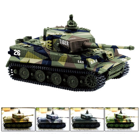 German Tiger I Panzer RC Tank 1 72 Scale With Rotating Turret Firing Sick Sound Effects showing detailed camouflage design.