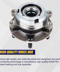 Two Pack Front Wheel Bearing And Hub Assembly 513294 Fits Nissan Altima 2007 2008 2009 2010 2011 2012 With 5 Lug And ABS Front Wheel Replacement For A Smooth Quiet Ride, close-up view