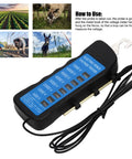 Up To 7000V Electric Fence Tester For Wires, Exciters, Grounding And Fence Assemblies, Multifunction Voltage And Tension Meter For Farms, Gardens, Sheep, Pets, And Horses, black handheld tester with cable