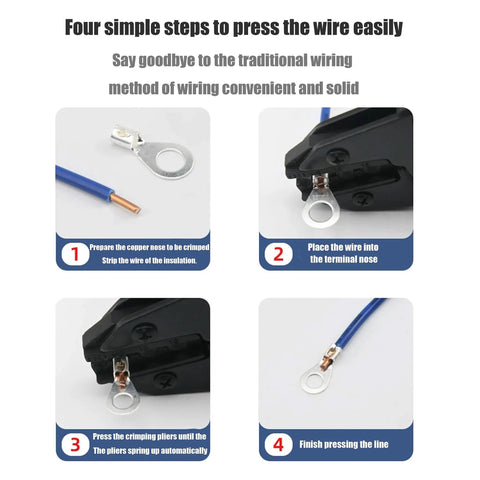 Four-step guide to using uninsulated ring terminals brass ring connectors for crimp on wiring tin plated wire terminals