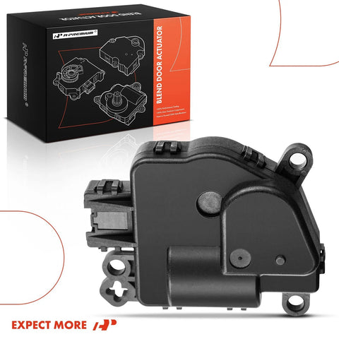 Front view: A-Premium HVAC blend door actuator for Ford Mustang 2010–2014, main temperature actuator AR3Z19E616A.
