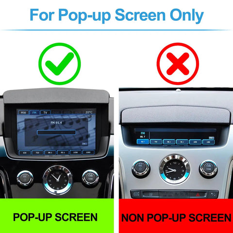 Comparison of pop-up and non pop-up screens for Wireless CarPlay And Android Auto Interface For Cadillac CTS 2009-2013 Retrofit Kit