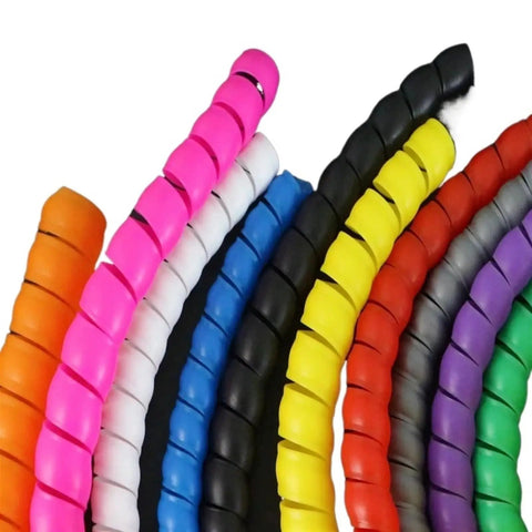 Colorful spiral cable protector sleeves, including Spiral Cable Protector Sleeve 2M for 8 to 16mm Wires in Green Flame Retardant Spiral Tube