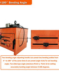 Heavy Duty Electric Rebar Bender With Smart Foot Pedal 3000W Machine Handles Rebar Up To 1.26 Inches angle adjustment feature