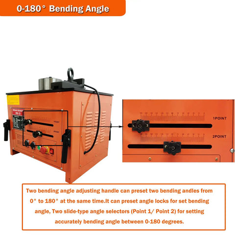 Heavy Duty Electric Rebar Bender With Smart Foot Pedal 3000W Machine Handles Rebar Up To 1.26 Inches angle adjustment feature