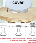 Heavy Duty 360 Degree Round Table Swivel Base Aluminum Alloy Turntable Bearing for Glass Granite or Wood Dining Tables setup instructions.