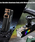 Beefed Up 2500LM Bike Light For Night Riding With Garmin And GoPro Mounts 4000mAh Rechargeable Headlight Waterproof LED