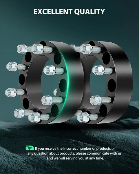 2 Inch Wheel Spacers Adapters For Ford F 250 F 350 Super Duty 8x170 Bolt Pattern 8 Lug 14x1.5 Studs 130mm Center Bore Adds 1.25 Offset