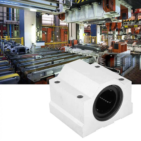 Heavy Duty Aluminum 40mm Linear Motion Ball Bearing Slider Block For Cnc Machinery And Precision Automation in industrial setting.
