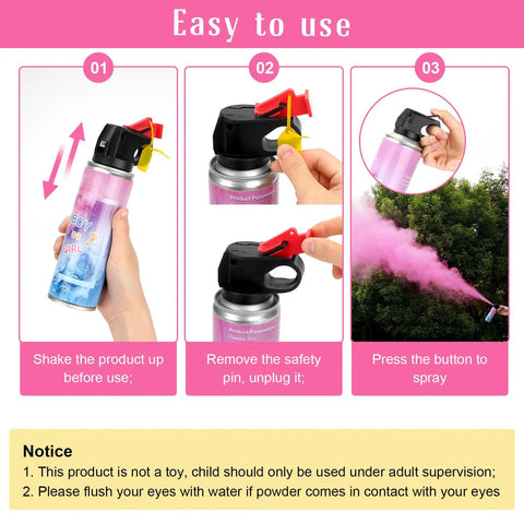 Totally Legit Gender Reveal Fire Extinguisher 2 Pack Smoke Bombs For Baby Shower Party Decor Sprays Over 10 Feet Long Distance Lasts More Than 6 Seconds Goes Off With A Super Bang For Boy Or Girl Parties