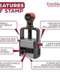 Heavy Duty Self Inking Date Stamp With Paid Message Smooth Zero Mess Action Crisp Blue And Red Ink Lightweight Office Essential Built Tough For The Daily Grind With Shielded Date Wheel features highlighted