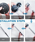 Installation steps for 12 Pack Solar Garden Lights Waterproof Path Lights Stainless Steel LED Outdoor Lighting