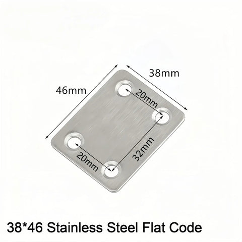4 Pack Hella Durable 304 Stainless Steel Mending Plates For Wood Repair Include Screws Rust Proof Flat Corner Braces 38x46mm dimensions