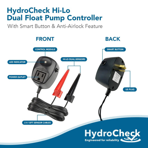 Hi Low Dual Sensor Sump Pump Float Switch With Built In Alarms For Basements And Pools Keeps Flooding At Bay Energy Saving Maintenance Free USA Made Reliability