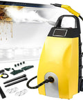Sotikarery 3.5 Liter Commercial Grade Steam Cleaner With 3000 Watts Of Power And 230 Degree High Temp Heat for deep cleaning kitchen grease stains.