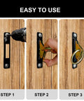 Heavy Duty 10 Piece E Track Tie Down O Ring Set For E Track Rails And Single Slot Systems Great For Trucks Trailers Boats Vans And More Easy To Install And Reposition Cargo Securement installed on wood panel in three steps