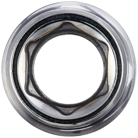 Top view of Three Eighth Inch Drive Six Point Standard Metric Socket 10mm For Auto Repair And DIY Projects Heavy Duty Chrome Finish