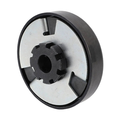 12T Go Kart Clutch With Three Quarter Inch Bore And Twelve Teeth Beefy High Strength Steel Side View