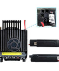 Car Mobile Transceiver 60W VHF 2M Ham Radio With USB Programming Cable power unit and cables in black