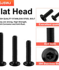 Top Drawer High Quality M6 X 25MM Flat Head Hex Socket Cap Screws 304 Stainless Steel Black Oxide Bolt Set showing four bolts.