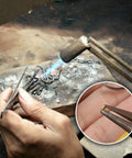 Using Gold-Plated Alloy Solder Chips 1x1mm, 0.5g Pack (About 200 Pieces) With 2% Gold for jewelry repair with a torch and tweezer