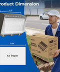 Switchable 60W 100W 120W Outdoor LED Wall Pack with Dusk to Dawn Sensor box held by person showing product dimensions.