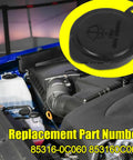 Washer Fluid Reservoir Cap Replacement For Toyota Sequoia Tacoma And Tundra Direct Fit OEM Quality Replacement Cap With Secure Leak Proof Seal