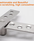 Hidden Door Pivot Hinges Set Stainless Steel 270 Degree Rotation, 2 pack with screws; 98mm x 24mm x 4mm; durable tarnish resistant