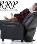 Real Deal D Handle Recliner Replacement Cable With Exposed Spring Hook Smooth Pull Chair Release Mechanism Heavy Duty Furniture Fix For Most Major Brand Sofas, dog relaxing in leather recliner.