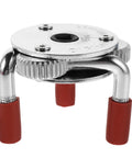 Professional Grade Rock Solid Stainless Steel Smoke Transducer Remover Gripper with Comfort Grip Handles for No Sweat head replacement, detailed view of steel frame and grips.