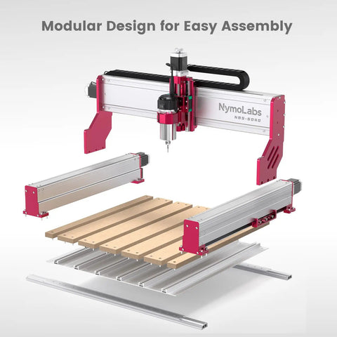 All-In-One 3 Axis CNC Router Kit Maker-Friendly With Custom 710W Spindle, 7000 To 30000 RPM, ER-11 Collet, Linear Rails And Ball Screws
