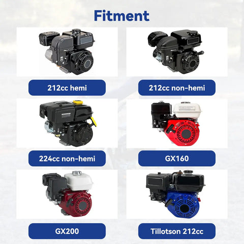 Different engine models compatible with Number 8 Flywheel Timing Key For Predator 212cc 196cc 224cc Go Karts And Mini Bikes