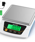 Pro Grade High Precision 6000G Digital Lab Scale With 0.1G Readability And 0.3G Tolerance, display, charger, and batteries included
