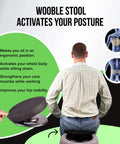 Man sitting on Wobble Self Balancing Ergonomic Stool With 360 Degree Rotation For Better Posture And Pain Relief in office