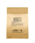 Back of Aronia Berry Powder 8 Oz Pure Single Ingredient Fruit Supplement Extract No Additives or Fillers Great for Smoothies Juices and Everyday Wellness Boost packaging showing supplement facts.