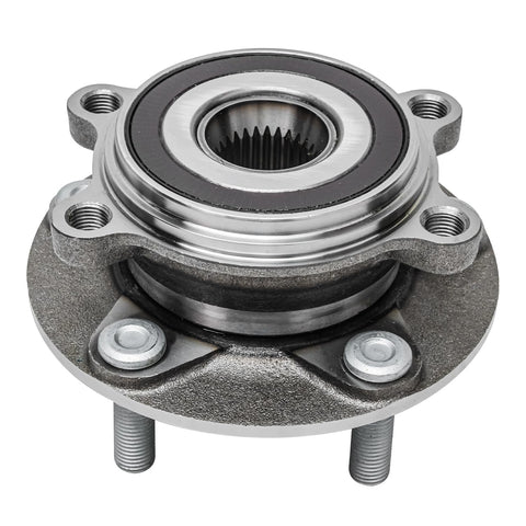 Front Wheel Bearing And Hub Assembly For Mazda 3 Sport 2014 2018 And CX 3 2016 2020 5 Bolt Front Left Or Right Encoder ABS Replacement Kit Direct Fit Premium Quality Beefy showing steel structure and bolts
